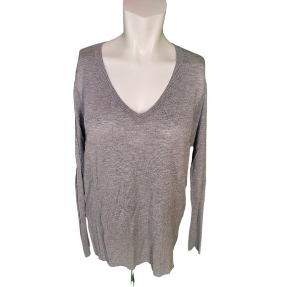 Trouve Angora Rabbit Blend Lightweight Oversized Tissue Sweater XS Gray - Picture 1 of 5